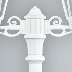 LED lantaarnpaal Artu Rut, 2-lamps, E27, wit