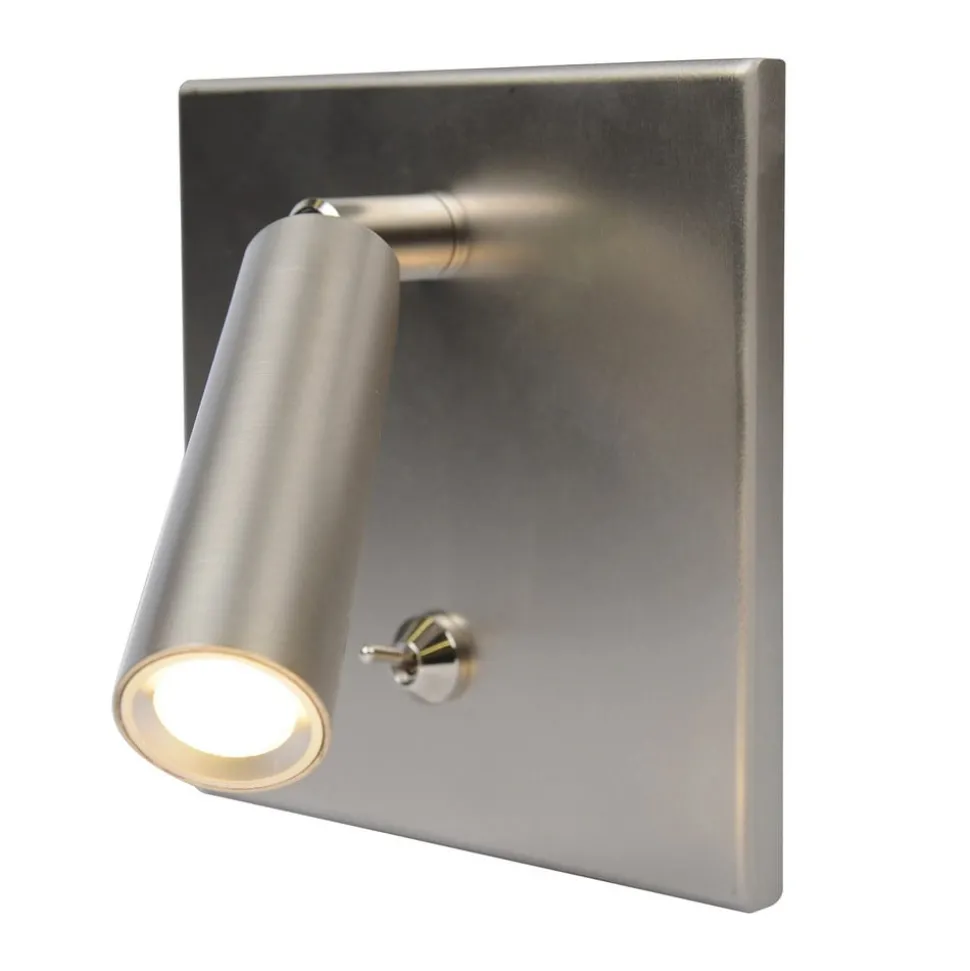 LED leeslamp BL1-LED, inbouw, schakelaar, staal