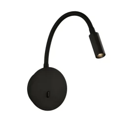 LED leeslamp Lyon, flexibele arm, schakelaar, zwart