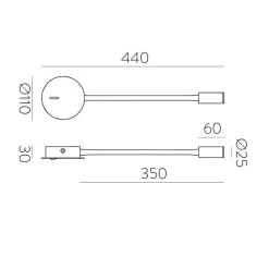 LED leeslamp Lyon, flexibele arm, schakelaar, zwart