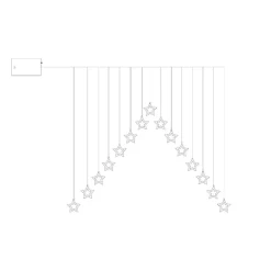 LED lichtgordijn Decystar, 15-lamps