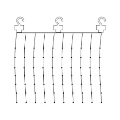 LED lichtgordijn Dew Drop, hoogte 100 cm