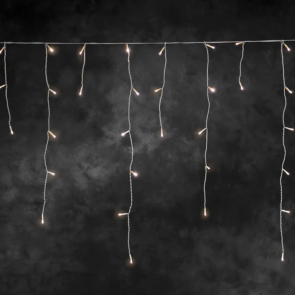 LED lichtgordijn ijsregen warmwit 11m