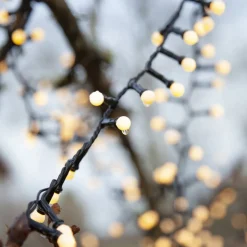 LED lichtketting Berry Mini met timerfunctie wit