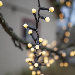 LED lichtketting Berry Mini met timerfunctie wit