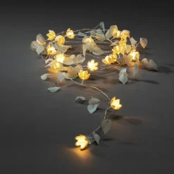 LED lichtketting Blad en bloem helder/wit