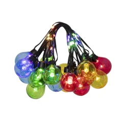 LED lichtketting Bolla, kleurrijk, kunststof Lengte 5,3 m 3-lamps.