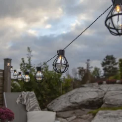 LED lichtketting Cage, zwart/transparant