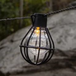 LED lichtketting Cage, zwart/transparant