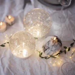 LED lichtketting Dew Drop Flower, zilver, 140 cm, batterij