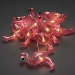 LED lichtketting Flamingos, op batterijen