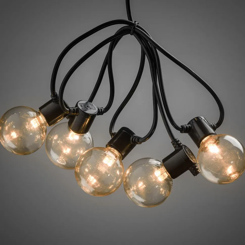 LED lichtketting gloeidraadoptiek barnsteen 10-l.