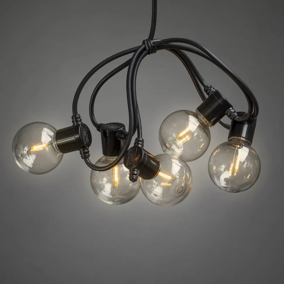 LED lichtketting gloeidraadoptiek barnsteen 10-l.