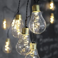 LED lichtketting Glow, glas, helder