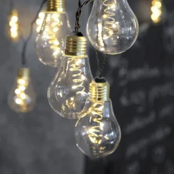 LED lichtketting Glow, glas, helder