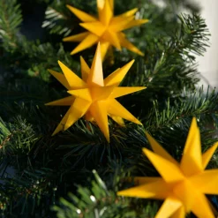 LED lichtketting met 9 sterren v. buiten geel