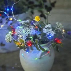 LED lichtketting op zonne-en Dew Drop, multicolor