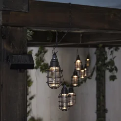 LED lichtketting op zonne-energie Kooi, 8-lamps