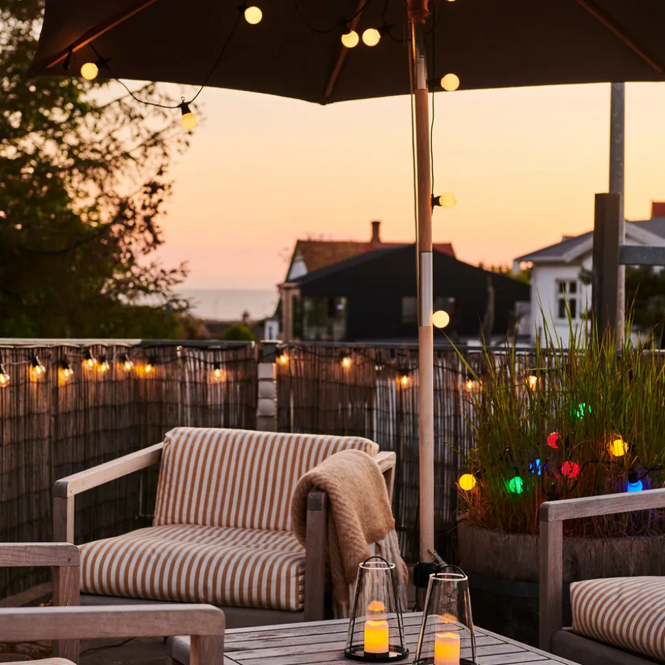 LED lichtketting op zonne-energie Lucas startset, kleurrijk