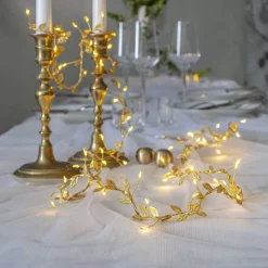 LED lichtketting Winny, goud, kunststof, 200 cm, batterij