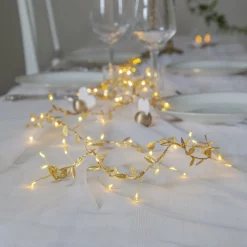 LED lichtketting Winny, goud, kunststof, 200 cm, batterij