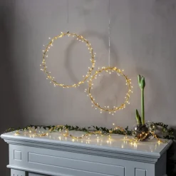 LED lichtketting Winny, goud, kunststof, 200 cm, batterij