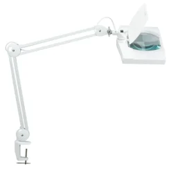 LED loeplamp MAULvitrum, wit, klem, metaal