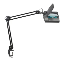 LED loeplamp MAULvitrum, zwart, klem, metaal