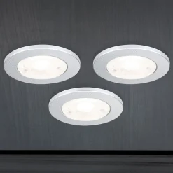 LED meubelinbouwspot Artist 3 per set zilver