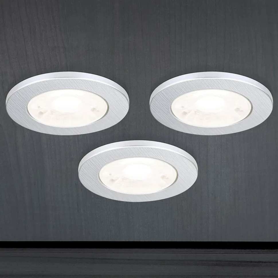 LED meubelinbouwspot Artist 3 per set zilver