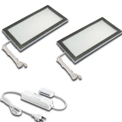 LED meubellamp Sky dimmer 2/set 3000K RVS