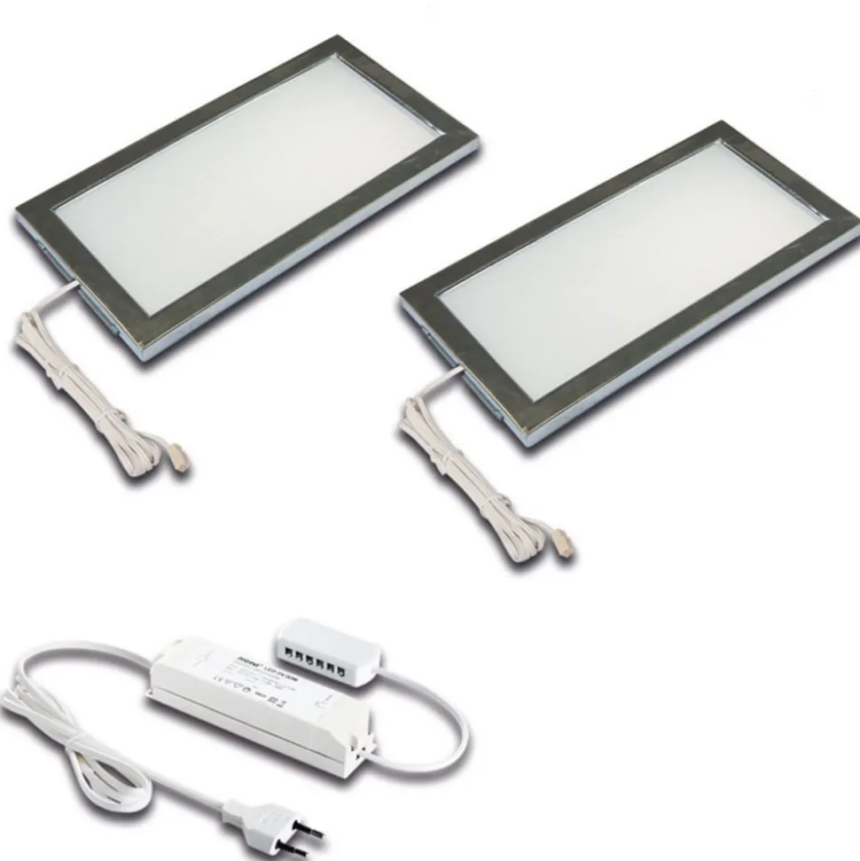 LED meubellamp Sky dimmer 2/set 3000K RVS