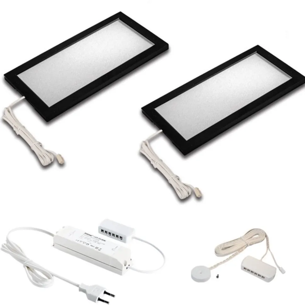 LED meubellamp Sky dimmer 2 per pak 4000K zwart