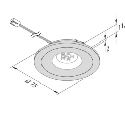 LED meubelverlichting AR 68 4W zwart 2.700K