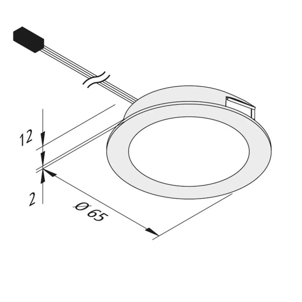 LED meubelverlichting Dynamic FAR 58 staal 3W CCT