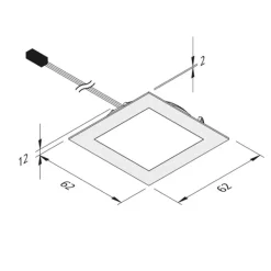LED meubelverlichting Dynamic FAQ 58 staal 3W CCT