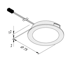 LED meubelverlichting Dynamic FAR 68 staal 3W CCT