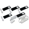 LED meubelverlichting Eco-Pad F 5x-set 3000K zwart