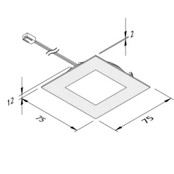 LED meubelverlichting FAQ 68 3/set staal 4W 940