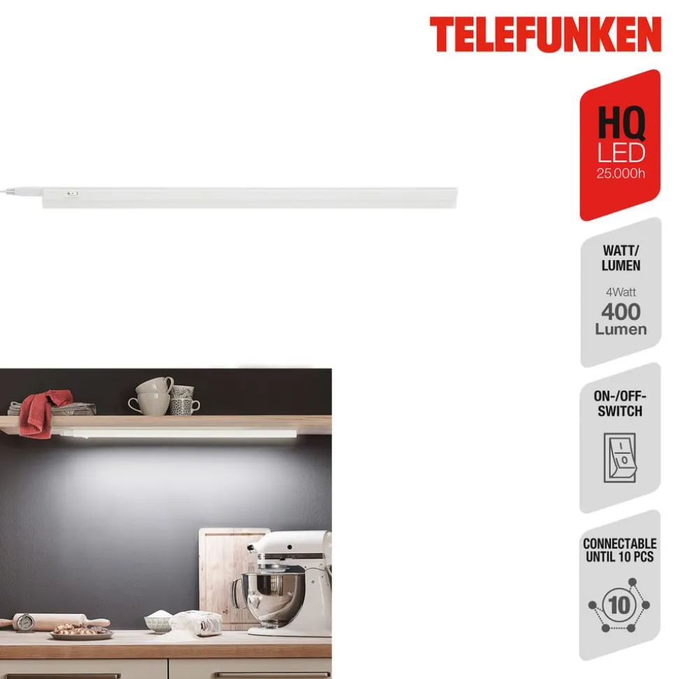 LED meubelverlichting Hephaistos, wit, lengte 57 cm
