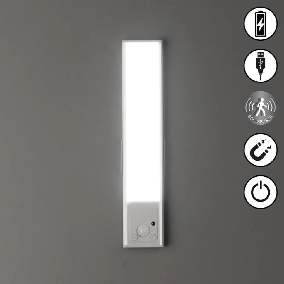 LED meubelverlichting Magnetisch, zilver, sensor