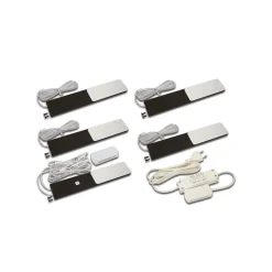 LED meubelverlichting S-Pad F set van 5 zwart 4.000 K dimmer