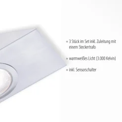 LED meubelverlichting Theo, vierkant, setE van 3