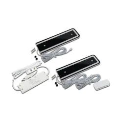 LED meubelverlichting U-Pad F, set van 2 4.000K zwart Sensor