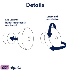 LED nachtlampje Nova, sensor, wit, kunststof, 2-pak
