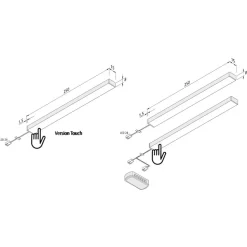 LED onderbouwlamp Add-ON mini Touchdim 3er 4.000K