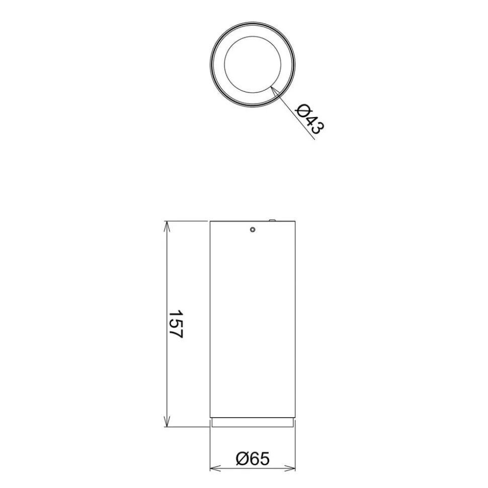 LED opbouwdownlight Lucea 10 W zwart