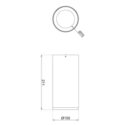 LED opbouwdownlight Lucea 30 W zwart