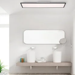 LED opbouwpaneel Flat CCT, zwart, 119 x 29 cm