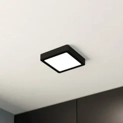 LED opbouwpaneel Fueva 5 IP20 830 zwart 16x16cm